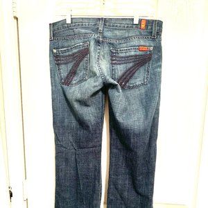 7 For All Mankind Dojo Flare Stretch Blue Jeans